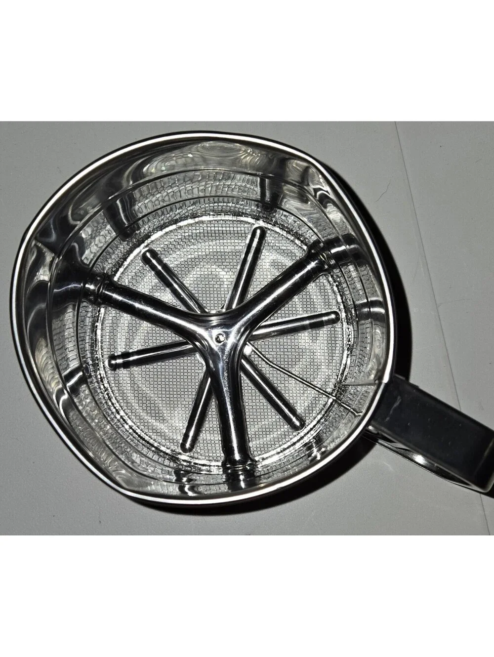 2.5 Cup Flour Sifter, Semi Automatic Small Baking Sieve, Stainless Steel,...